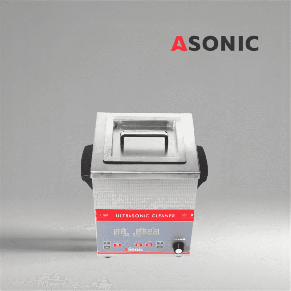ASONIC 3L industrijski ultrazvočni čistilnik z zaprtim pokrovom iz nerjavečega jekla za natančno čiščenje.