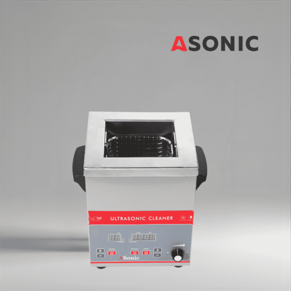 ASONIC IND-30 industrijski ultrazvočni čistilnik, zasnovan za profesionalno uporabo v laboratorijih in delavnicah.