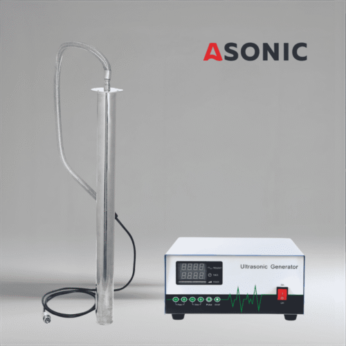 ASONIC IND-ROD industrijski ultrazvočni palični pretvornik, visoko zmogljiv dodatek za zmogljivo in enakomerno čiščenje v velikih rezervoarjih.