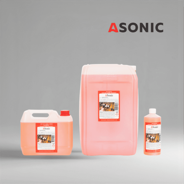 Čistilno sredstvo ASONIC AS-MLP v 1L, 5L in 25L kanistrih za čiščenje plastike in delov iz lahkih kovin