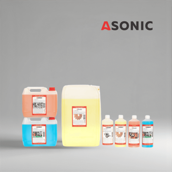 ASONIC AS-MIX ultrazvočna večnamenska čistilna raztopina, vsestransko čistilno sredstvo za uporabo v industriji, laboratoriju in delavnici.