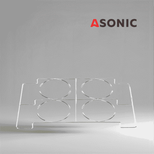 ASONIC laboratorijsko držalo za čašo 10L, trpežen dodatek iz nerjavnega jekla za varno namestitev velikih čaš v ultrazvočnih čistilnikih.
