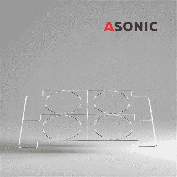 ASONIC laboratorijsko držalo za čašo 10L, trpežen dodatek iz nerjavnega jekla za varno namestitev velikih čaš v ultrazvočnih čistilnikih.