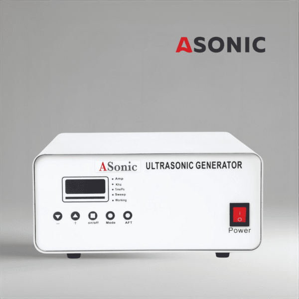 Generatorska enota ASONIC za sisteme ultrazvočnega čiščenja, vzdržljiva zasnova, ki zagotavlja stalno ultrazvočno energijo.
