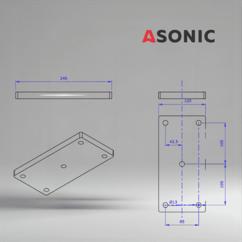 ASONIC HEATER-1000W-5screws-3 zunanji grelnik rezervoarja ultrazvočnega čistilnika