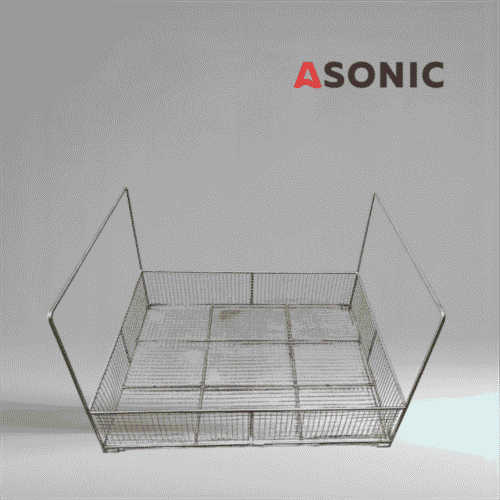ASONIC IND-1000 Ultrasonic Cleaner Basket - Heavy-Duty Stainless Steel