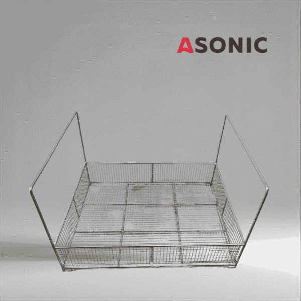 Košara iz nerjavečega jekla za industrijski ultrazvočni čistilnik ASONIC IND-1000