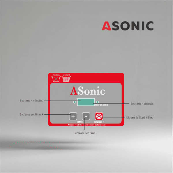 ASONIC PRO-08 ultrazvočna čistilna naprava, majhna 40kHz naprava za nakit, kovance in gospodinjske pripomočke.