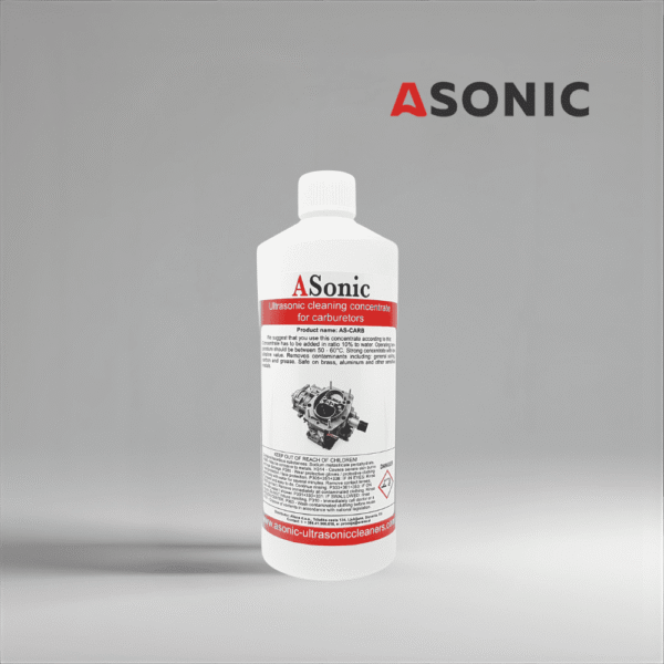 ASONIC AS-CARB-1 ultrazvočna raztopina za čiščenje uplinjačev, 1L koncentrat za motorje in avtomobilske dele.