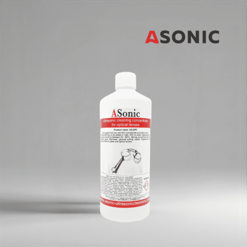 ASONIC AS-OPT-1 raztopina za ultrazvočno čiščenje optike, 1L steklenička za varno čiščenje leč, stekel in optičnih naprav.