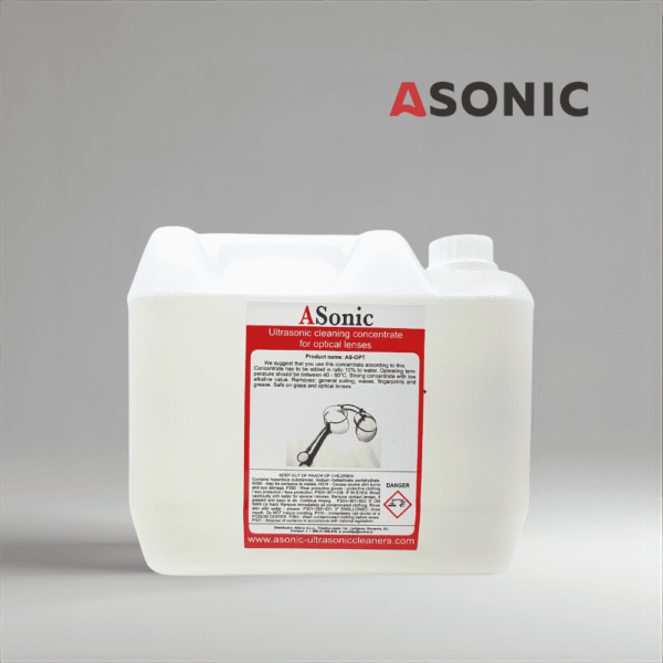 ASONIC AS-OPT-5 raztopina za ultrazvočno čiščenje optike, 5L za čiščenje stekel, leč in natančnih optičnih instrumentov