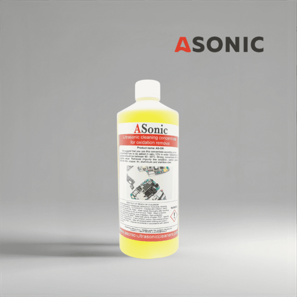 ASONIC AS-OXI-1 ultrazvočni odstranjevalec oksidacije, 1L čistilni koncentrat za varno odstranjevanje oksida na nakitu in orodju.