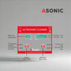 ASONIC PRO-20 ultrazvočna kopel za gospodinjstva, kompakten sistem za nakit in očala.